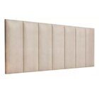 Kit 5 Módulos Estofado Cabeceira Cama Casal 20x60cm Areia