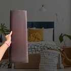 Kit 5 Módulos Estofado Cabeceira Cama Casal 20x60cm Marrom