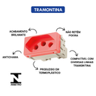Kit 5 Módulos Tomada 2p+t 20a/250v Liz Vermelha Tramontina Ve