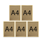 Kit 5 Molduras Quadro Certificado Diploma A4 Com Fundo Mdf -