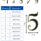 Kit 5 Números Apartamento(pequeno 4,5 Cm) Algarismo Residência