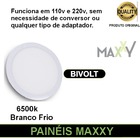 Kit 5 Painéis Plafon Led Embutir Redondo 24w Frio