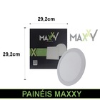 Kit 5 Painéis Plafon Led Embutir Redondo 24w Frio