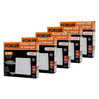 Kit 5 Painel Led Foxlux Quadrado Sobrepor 24w 6500k Biv