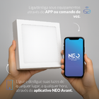 Kit 5 Painel Led Plafon Smart Sobrepor 18w 2700k A 6500k 22cm