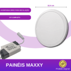 Kit 5 Painel Plafon Led 12w Sobrepor Redondo 6500k