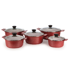 Kit 5 Panelas Aluminio Fundido Antiaderente com Fundo usinado