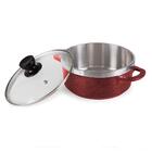 Kit 5 Panelas Craqueadas Casa Dona Vermelha