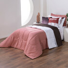 Kit 5 Pçs Edredom Solteiro Linho Hipercal 400 Fios Rosê