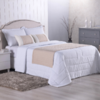 Kit 5 Pçs Peseira Almofadas King Percal 300 Fios Caqui