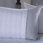 Kit 5 Pçs Peseira Cama Queen Casal Almofadas Percal 300 Fios