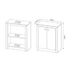 Kit 5 Peças 1 Escrivaninha, 2 Balcões, 1 Estante E 1 Gaveteir