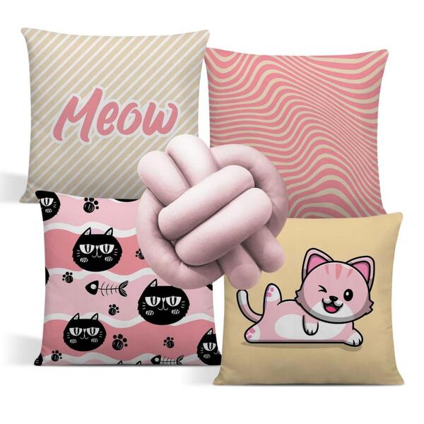 Kit 5 Peças Almofadas Digitais E Nó - 28