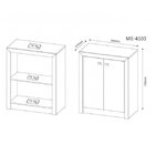 Kit 5 Peças Com Escrivaninha, Gaveteiro, Armário Multiuso Bai