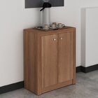 Kit 5 Peças Com Mesa Em L, Armário Alto, Gaveteiro, Estante E