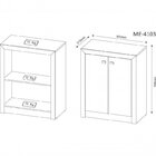 Kit 5 Peças Com Mesa Para Escritório, Armário Baixo, Armário