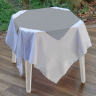 Kit 5 Peças Toalha Cobre Mancha E Chá Tecido Oxford Liso Cinz