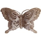 Kit 5 Pendente Borboleta Flores Rose Gold Enfeite Natalino