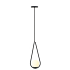 Kit 5 Pendente Gota Globo Vidro 15 Jabuticaba Preto Fosco Bq