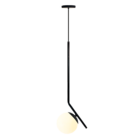 Kit 5 Pendente Inclinado Globo 15 Jabuticaba Preto Fosco Bq