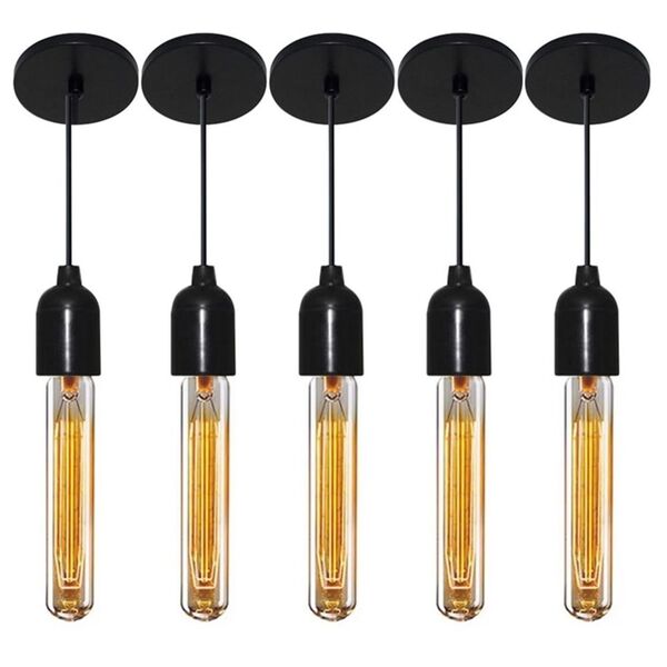 Kit/5 Pendente Luminária Retro Md-4149 Suporte Para Lâmpada /
