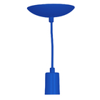 Kit 5 Pendente Tubo Cilindro Alumínio Azul Fio 1.20m