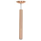 Kit 5 Pendente Tubo Cilindro Alumínio Cobre 50cm + Led 3k