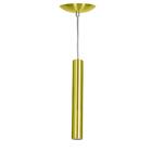 Kit 5 Pendente Tubo Cilindro Alumínio Dourado 30cm + Led 3k