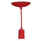 Kit 5 Pendente Tubo Cilindro Alumínio Vermelho Fio 1.20m