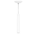 Kit 5 Pendente Tubo Cilindro Branco 30cm + Led 6k