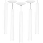 Kit 5 Pendente Tubo Cilindro Branco 50cm + Led 6k