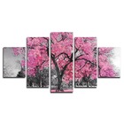 Kit 5 Placa Quadro Decorativo Árvore Cor 3d Borda Infinita -