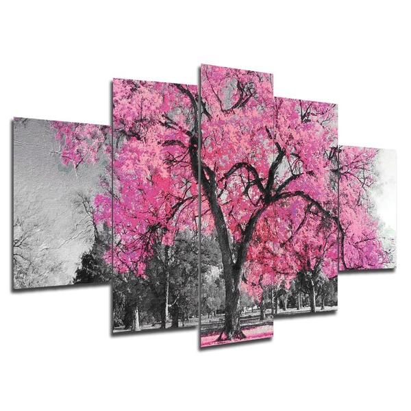 Kit 5 Placa Quadro Decorativo Árvore Cor 3d Borda Infinita -