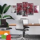 Kit 5 Placa Quadro Decorativo Árvore Cor 3d Borda Infinita -