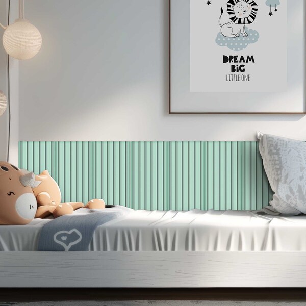 Kit 5 Placas Cabeceira Estofada Ripada Cama Box Solteiro - Mó