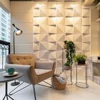 Kit 5 Placas Decorativas Painel Flexivel Texturizado Branco F