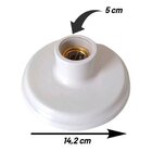 Kit 5 Plafon De Plástico Foxlux Bocal Em Porcelana E-27