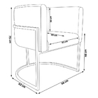 Kit 5 Poltronas Decorativa Cristal Base Preta Veludo Bege/pu