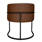 Kit 5 Poltronas Decorativa Cristal Base Preta Veludo Bege/pu