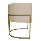 Kit 5 Poltronas Decorativa Luana Base Gold Pu Bege - Montanar