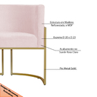 Kit 5 Poltronas Decorativa Sala De Estar Luana Base Gold Sued