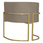 Kit 5 Poltronas Decorativa Sala De Estar Luana Base Gold Sued