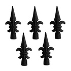 Kit 5 Ponteiras Ponta De Lança Ferro N11 Grade Portão Muro