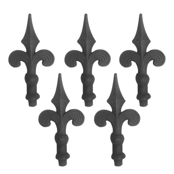 Kit 5 Ponteiras Ponta De Lança Ferro N23 Grade Portão 30cm