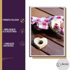 Kit 5 Porta Guardanapo Coração De Madeira Pinus Natural