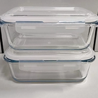 Kit 5 Pote 1040ml Vidro Hermético Marmita Mantimento Fitness