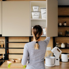 Kit 5 Potes De Mantimentos Com Etiqueta E Tampa De Encaixe -