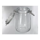 Kit 5 Potes De Vidro Hermético Tampa Vedação Conserva 1l