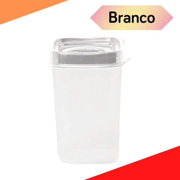 Kit 5 Potes Mantimentos Plástico Plasvale 0 5/1 3/2 3/4 5/8 L