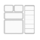 Kit 5 Potes Organizadores De Gaveta Logic Transparente - Ou